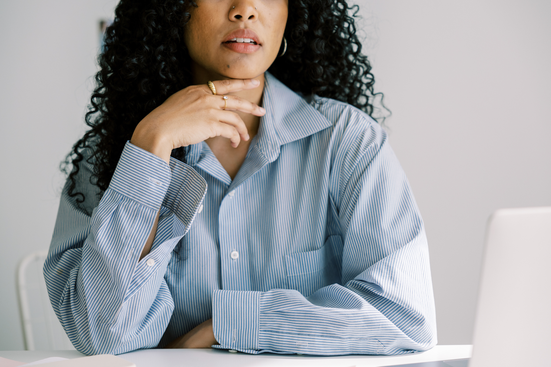 Thoughtful professional considering marketing strategy